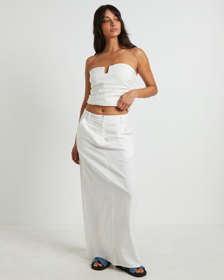 WHITE WOMENS CLOTHING SUBTITLED SKIRTS - 1000106392-WHT-XXS