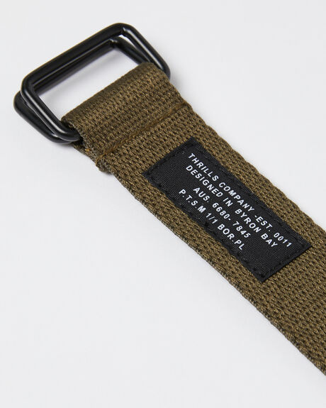 ARMY GREEN MENS ACCESSORIES THRILLS BELTS - TS21-1014FAGRN