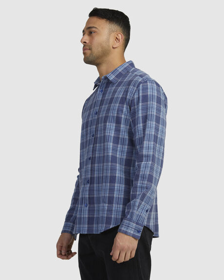 WASHED BLUE MENS CLOTHING RVCA SHIRTS - UVYWT00105-WBU