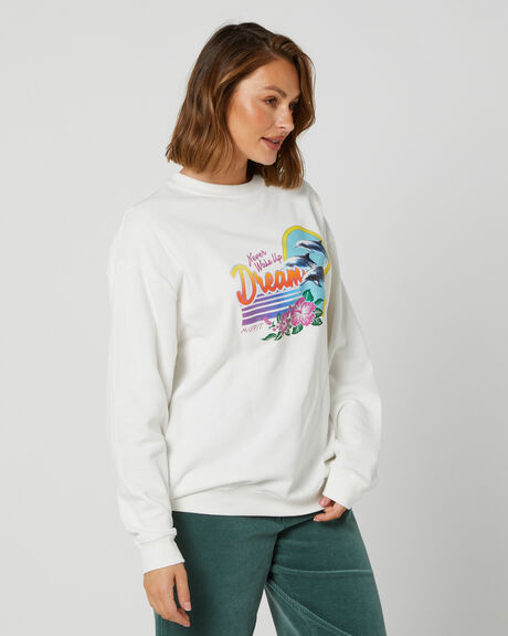 WASHED WHITE WOMENS CLOTHING MISFIT JUMPERS - MT126305WSHW