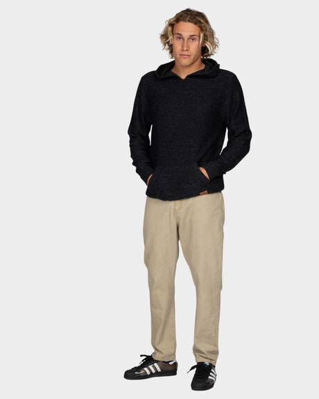 BLACK MENS CLOTHING RUSTY KNITS + CARDIGANS - W22-CKM0071-BLK-1S