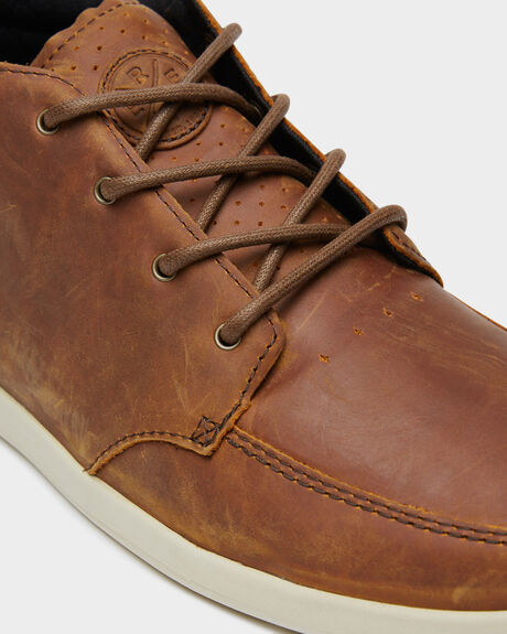 Reef Spiniker Mid Nb Leather Shoe - Brown | SurfStitch