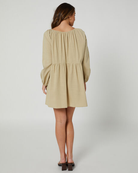 OLIVE WOMENS CLOTHING GIRL AND THE SUN DRESSES - GS607DOLV