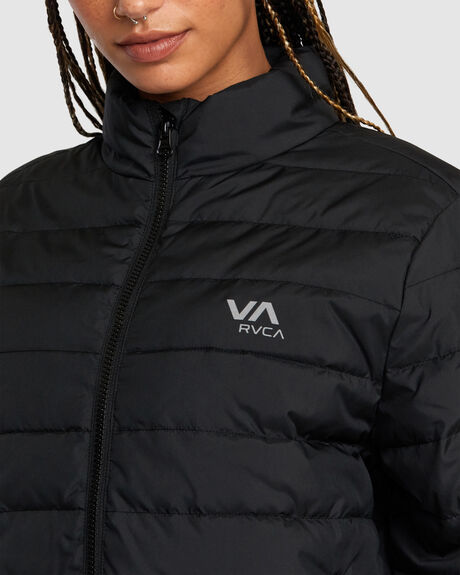 BLACK WOMENS CLOTHING RVCA COATS + JACKETS - AVJJK00185-BLK