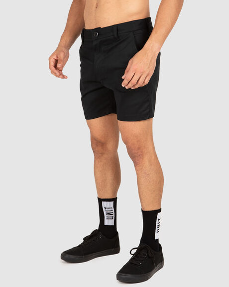 BLACK MENS CLOTHING UNIT SHORTS - 209117005-BLACK