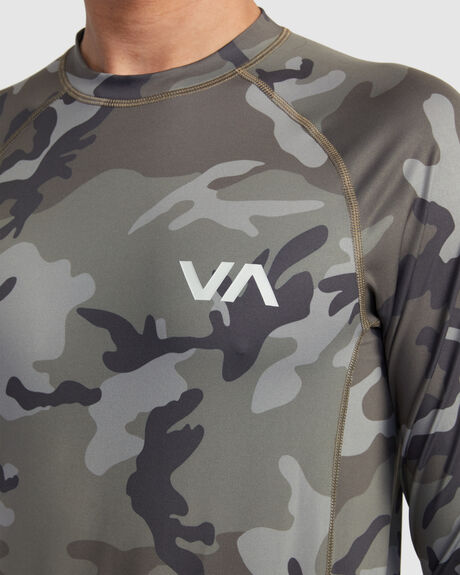 CAMO SURF MENS RVCA RASHVESTS - AVYWR00119-CAM