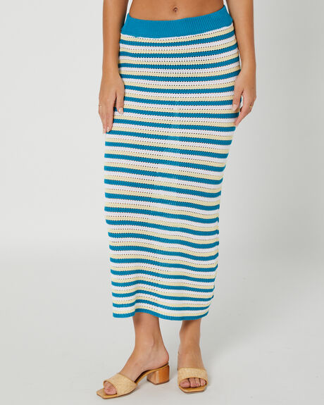 BLUE MULTI WOMENS CLOTHING SNDYS SKIRTS - SFSK605BLU