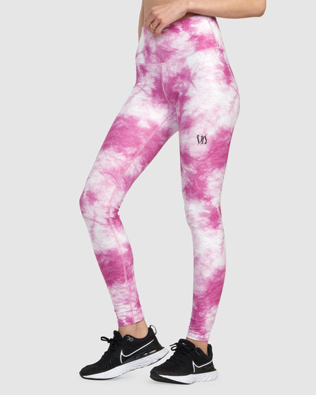 ROSE PINK WOMENS ACTIVEWEAR RVCA LEGGINGS + PANTS - AVJNP00242-MGJ0