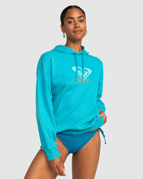 Roxy Womens Roxy Life Warm Blue Hug Oversized Hoodie Barrier Reef SurfStitch