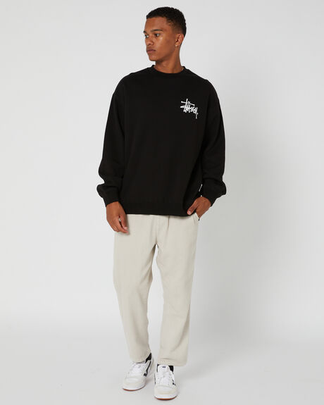 BLACK MENS CLOTHING STUSSY JUMPERS - ST035205BLACK