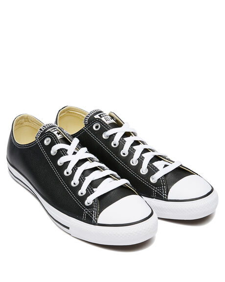 Converse Mens Chuck Taylor All Star Leather Ox Shoe - Black | SurfStitch