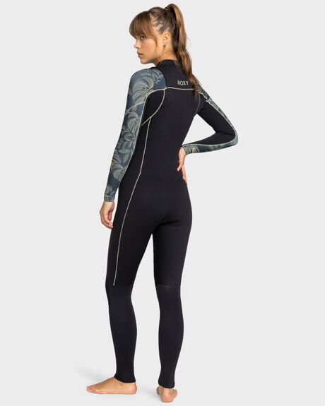 ANTHRACITE THE PALMS WETSUIT SURF WOMENS ROXY STEAMERS - ERJW103135-KVJ6