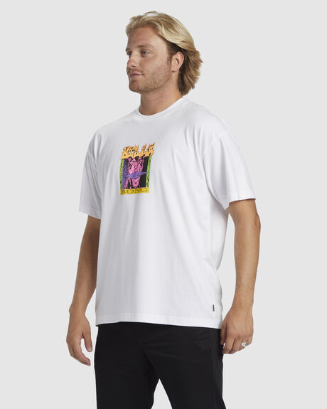 WHITE MENS CLOTHING BILLABONG T-SHIRTS + SINGLETS - ABYZT02462-WHT