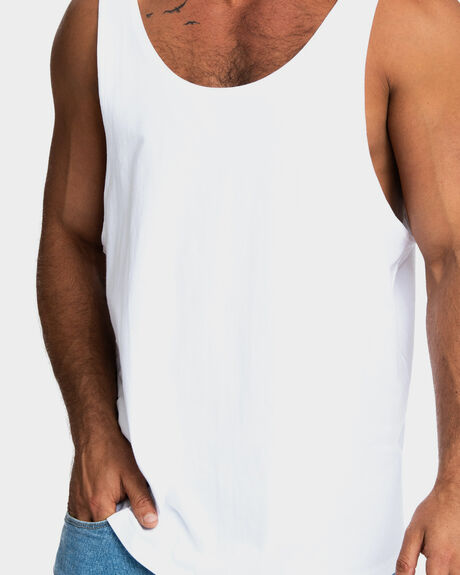 WHITE MENS CLOTHING ONEBYONE SINGLETS + TANKS - OBO-1033-S
