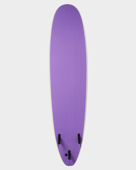 Drag The Coffin 8Ft Thruster Softboard - White Purple | SurfStitch