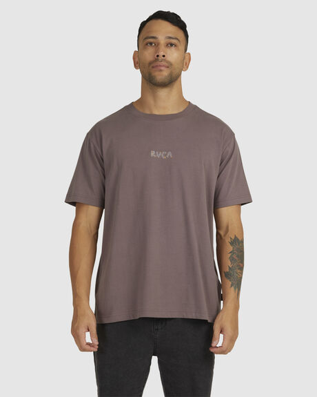 DARK PLUM MENS CLOTHING RVCA GRAPHIC TEES - UVYZT00428-PNM0
