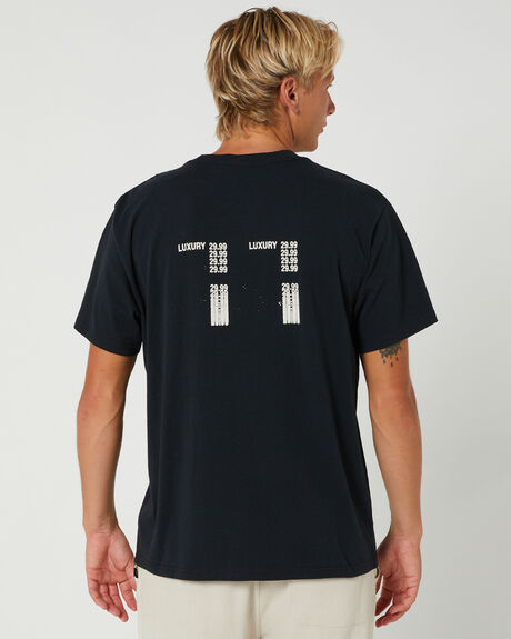 BLACK MENS CLOTHING FORMER GRAPHIC TEES - FTE-22507BLK