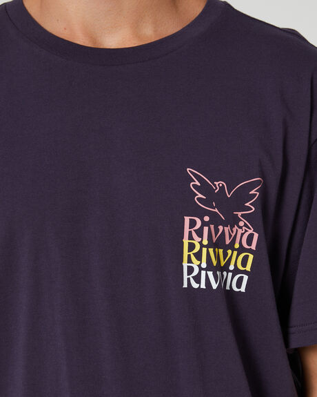 NAVY MENS CLOTHING RIVVIA PROJECTS GRAPHIC TEES - RTE-22403NVY