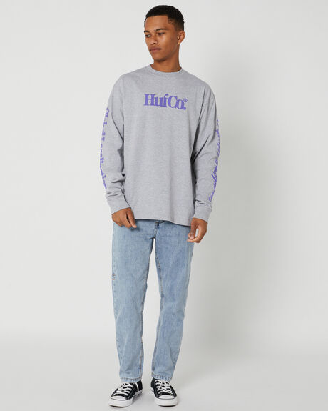 HEATHER GREY MENS CLOTHING HUF GRAPHIC TEES - TS01956-HTGRY