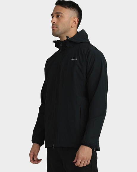 BLACK MENS CLOTHING RVCA JACKETS - UVYJK00108-BLK