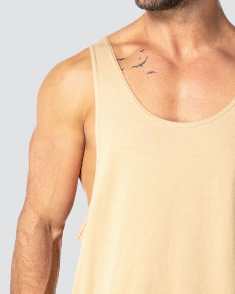 TAN MENS CLOTHING ONEBYONE SINGLETS + TANKS - OBO-1072-S