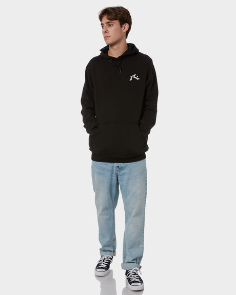BLACK MENS CLOTHING RUSTY HOODIES - FTM0747BLK