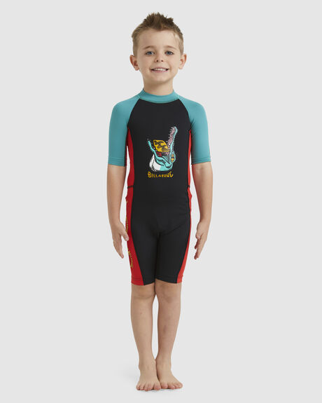 Billabong Groms Straya Surfsuit Ss One Piece Rashguard For Boys