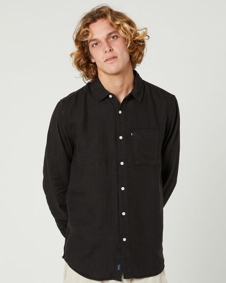 BLACK MENS CLOTHING ACADEMY BRAND SHIRTS - BA801BLK