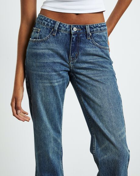 BLUE WOMENS CLOTHING NEON HART JEANS - 52470300046