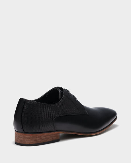 BLACK MENS FOOTWEAR UNCUT FASHION SHOES - TY15901BLK