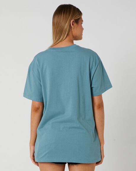SMOKE BLUE WOMENS CLOTHING HURLEY T-SHIRTS + SINGLETS - WTSSP23HITSBL