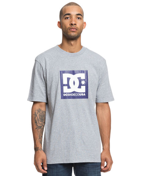 GREY HEATHER MENS CLOTHING DC SHOES GRAPHIC TEES - UDYZT03557KNFH