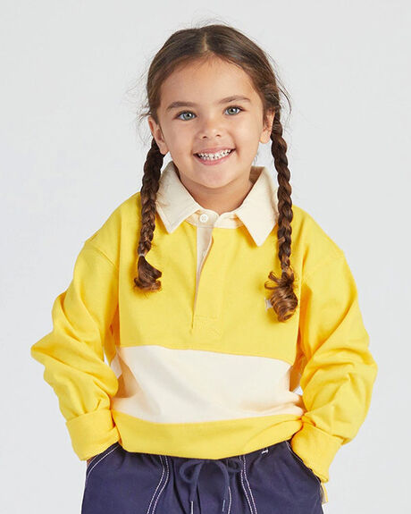 YELLOW KIDS BOYS SONNIE TOPS - KSHSS2335-LM-4