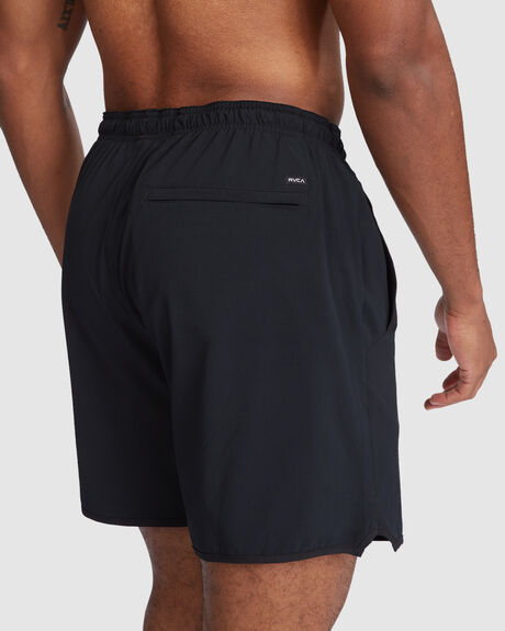 BLACK MENS CLOTHING RVCA SHORTS - V201TRYS-BLK