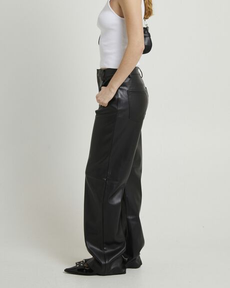 BLACK WOMENS CLOTHING ALICE IN THE EVE PANTS - ALWW24230-BLK-XXS