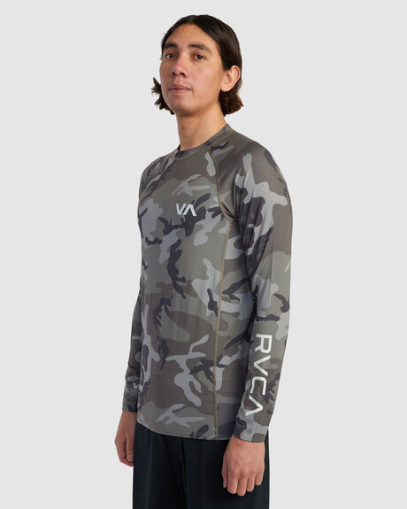 CAMO SURF MENS RVCA RASHVESTS - AVYWR00119-CAM