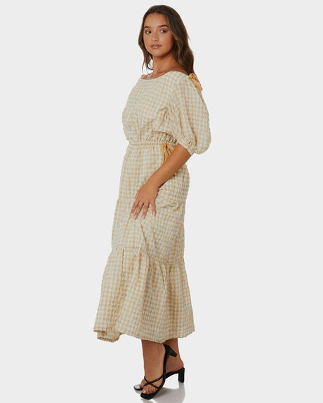 MARIGOLD CHECK WOMENS CLOTHING MON RENN DRESSES - MRHS21102MAR