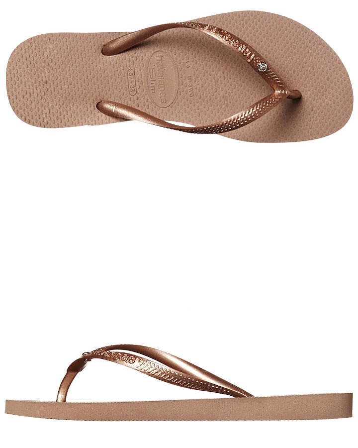 havaianas slim rose gold