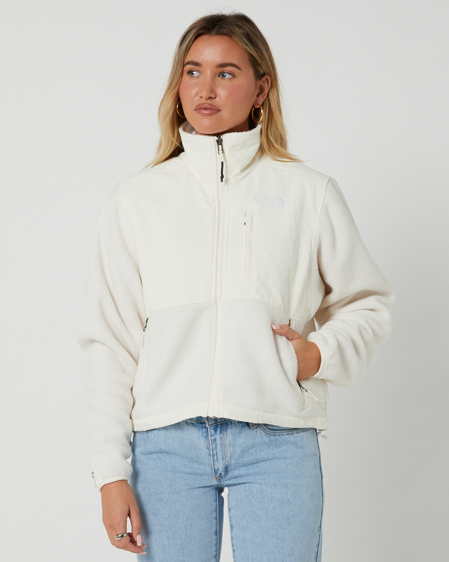 The North Face Womens Ripstop Denali Jacket White Dune SurfStitch