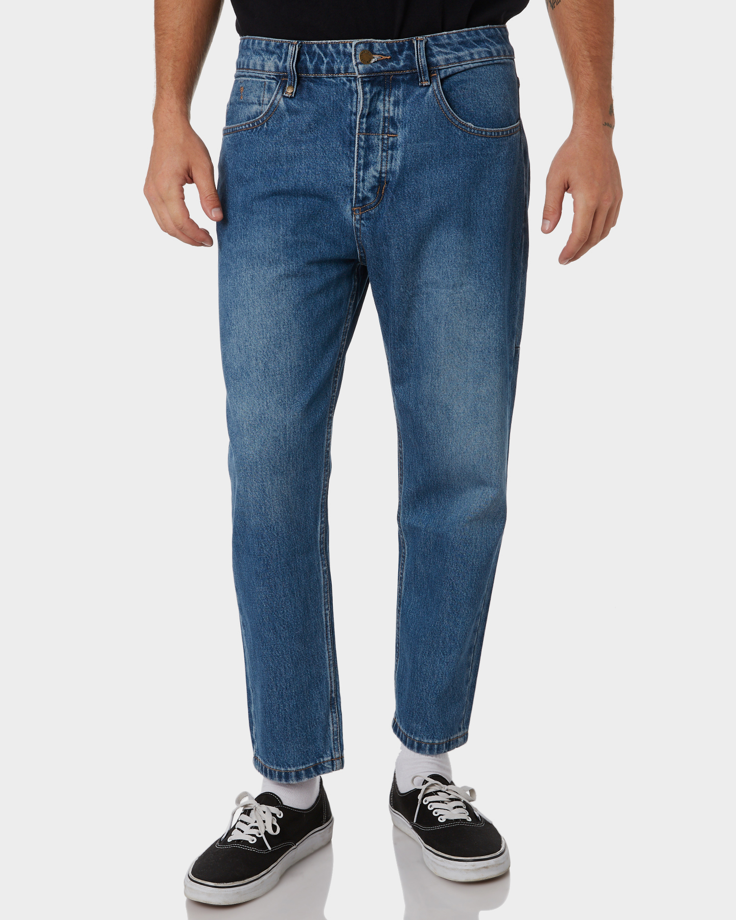 Thrills Chopped Mens Jean - Rinsed Blues | SurfStitch