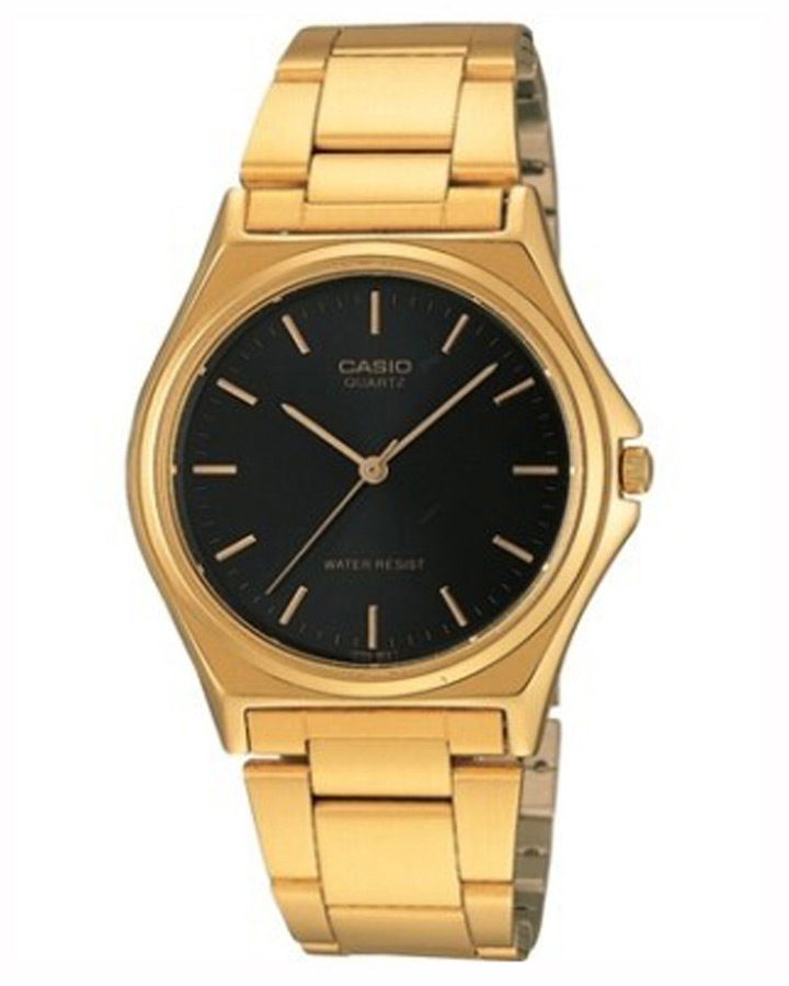casio analog digital watch gold