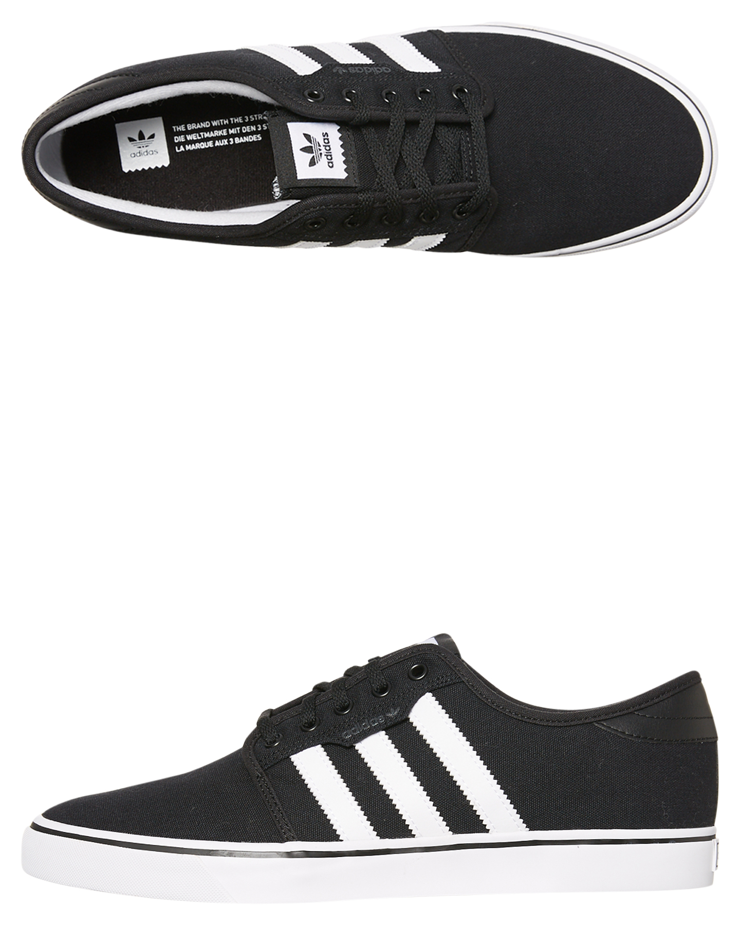 Adidas Womens Seeley Shoe - Black White | SurfStitch