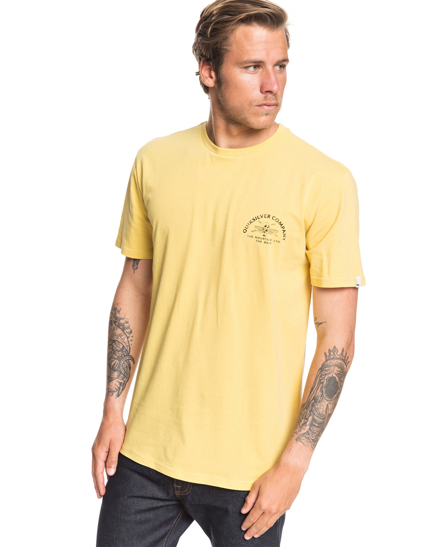 Quiksilver Mens Wave Remains T Shirt - Misted Yellow | SurfStitch