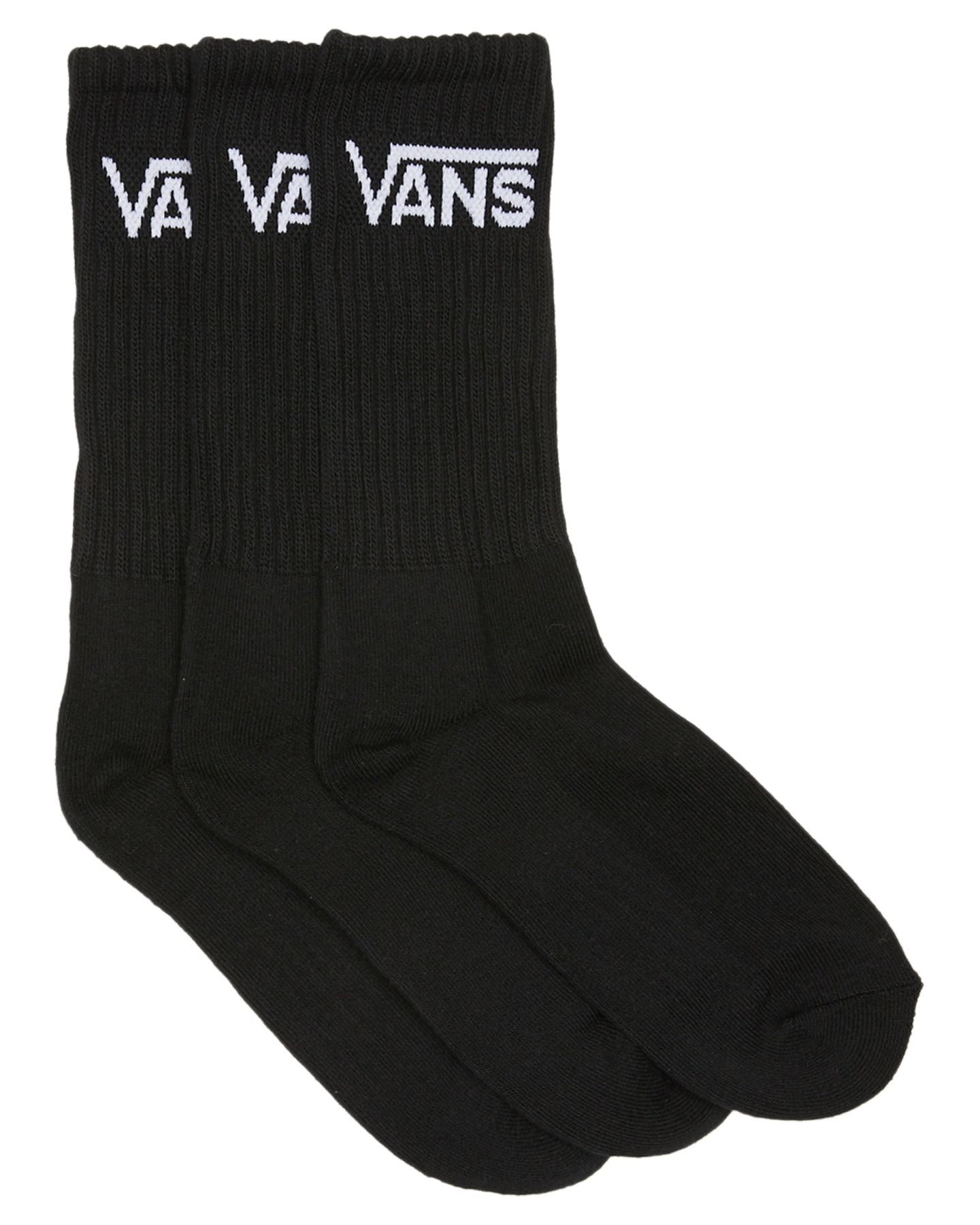 Vans Classic Crew Sock 6-9 3Pk - Black 