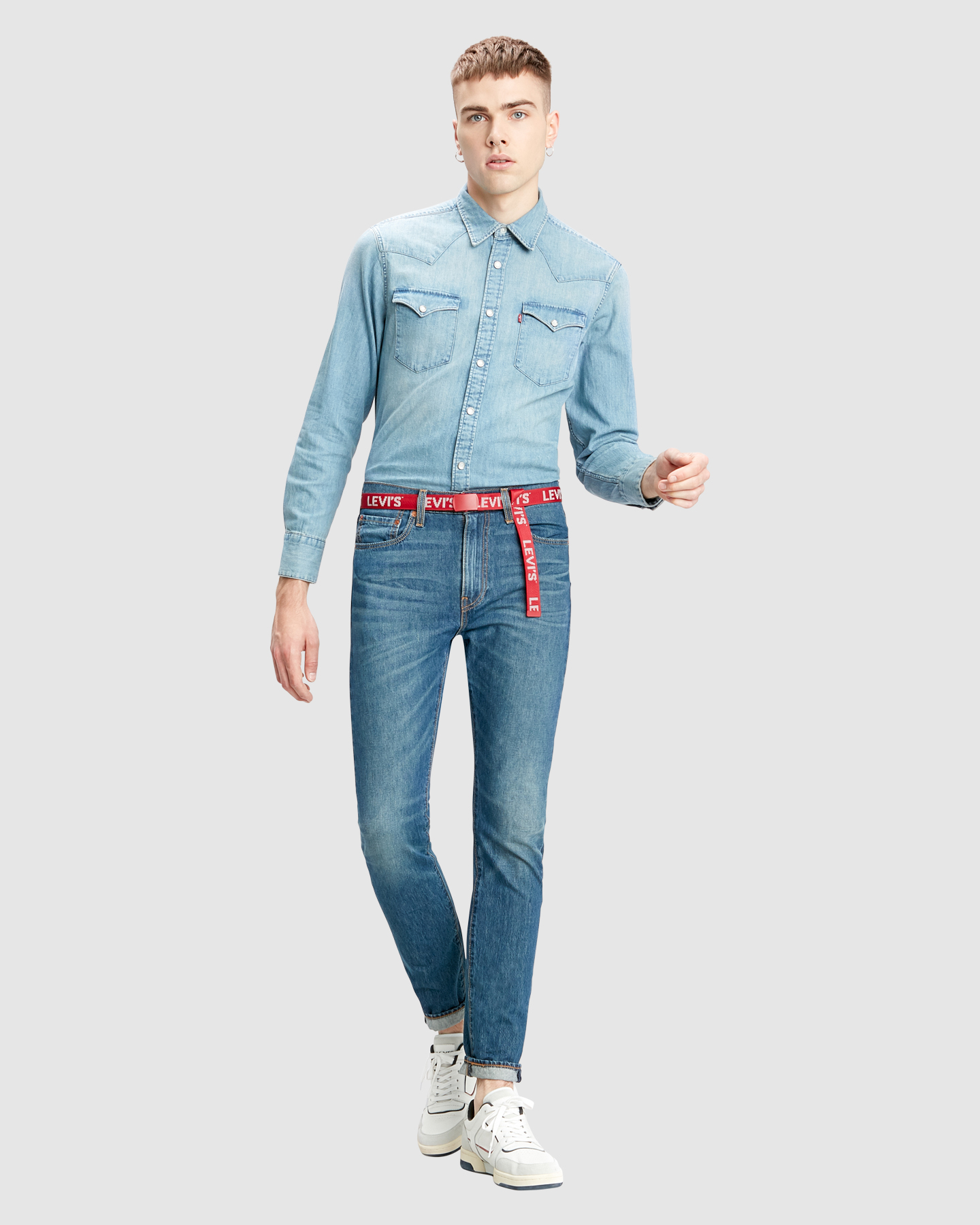 Levi's barstow western shirt red cast stone outlet