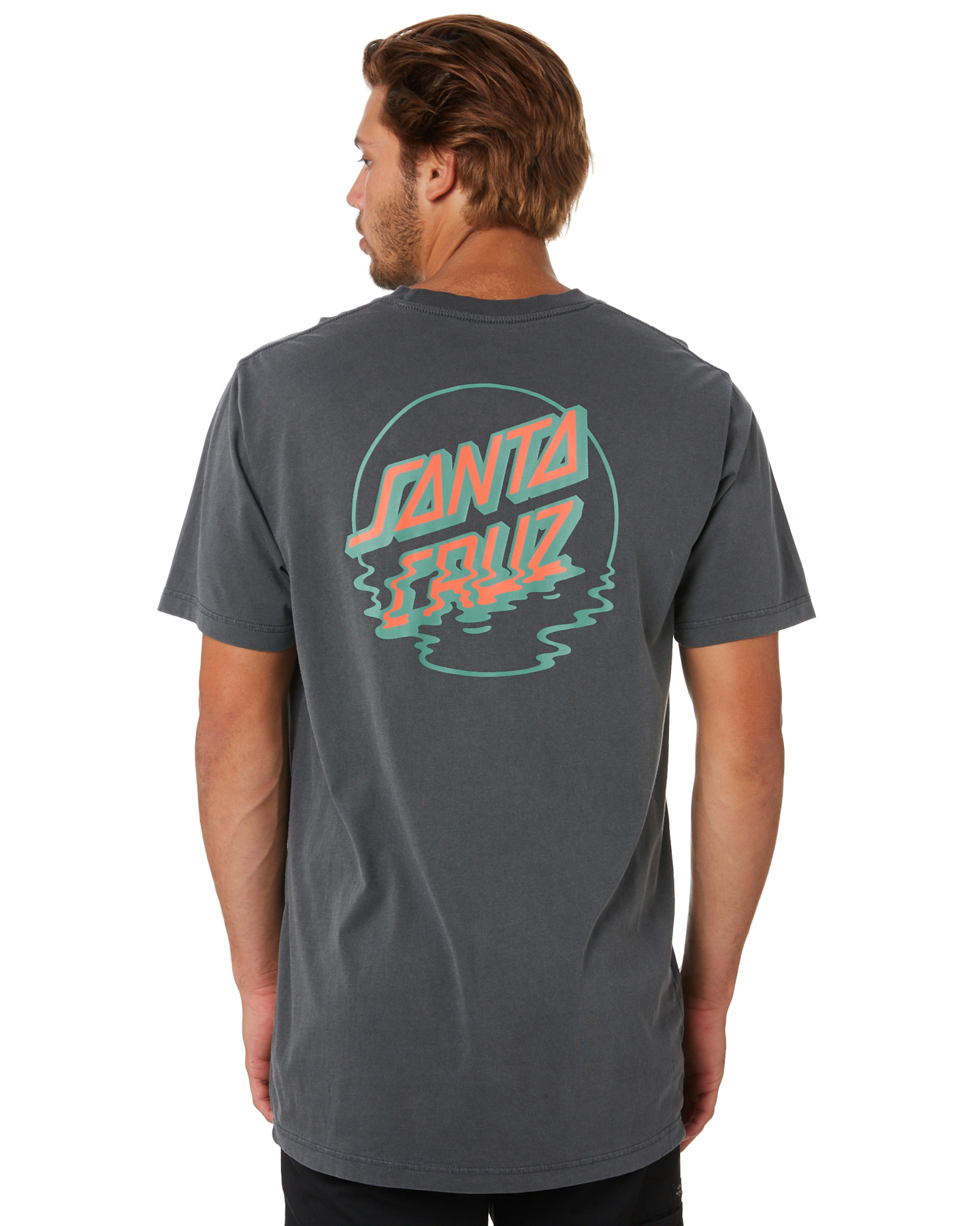 Santa Cruz Dot Reflection Mens Tee - Pigment Black | SurfStitch