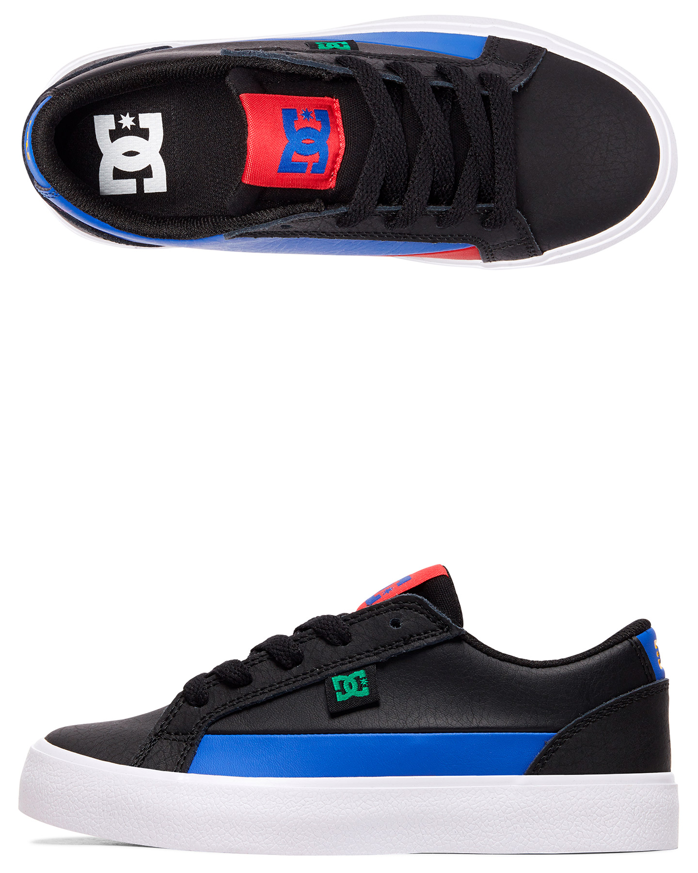 dc shoes blue and black