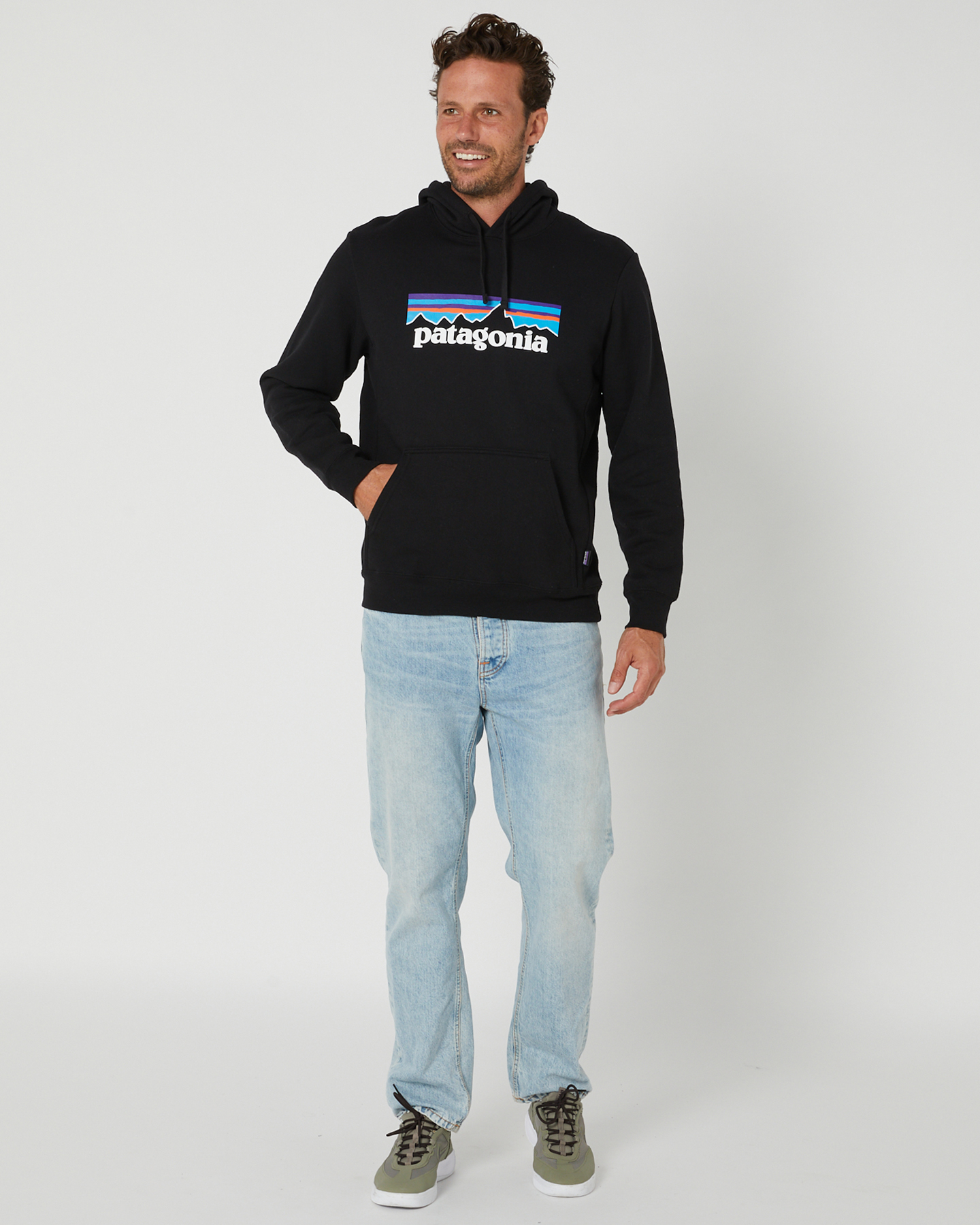 Patagonia Men s P 6 Logo Uprisal Hoody Black SurfStitch