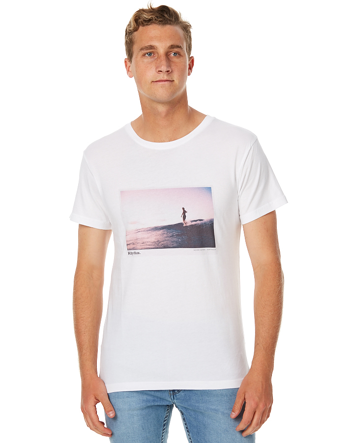 Rhythm Australiana Late Slide Mens T Shirt - White | SurfStitch