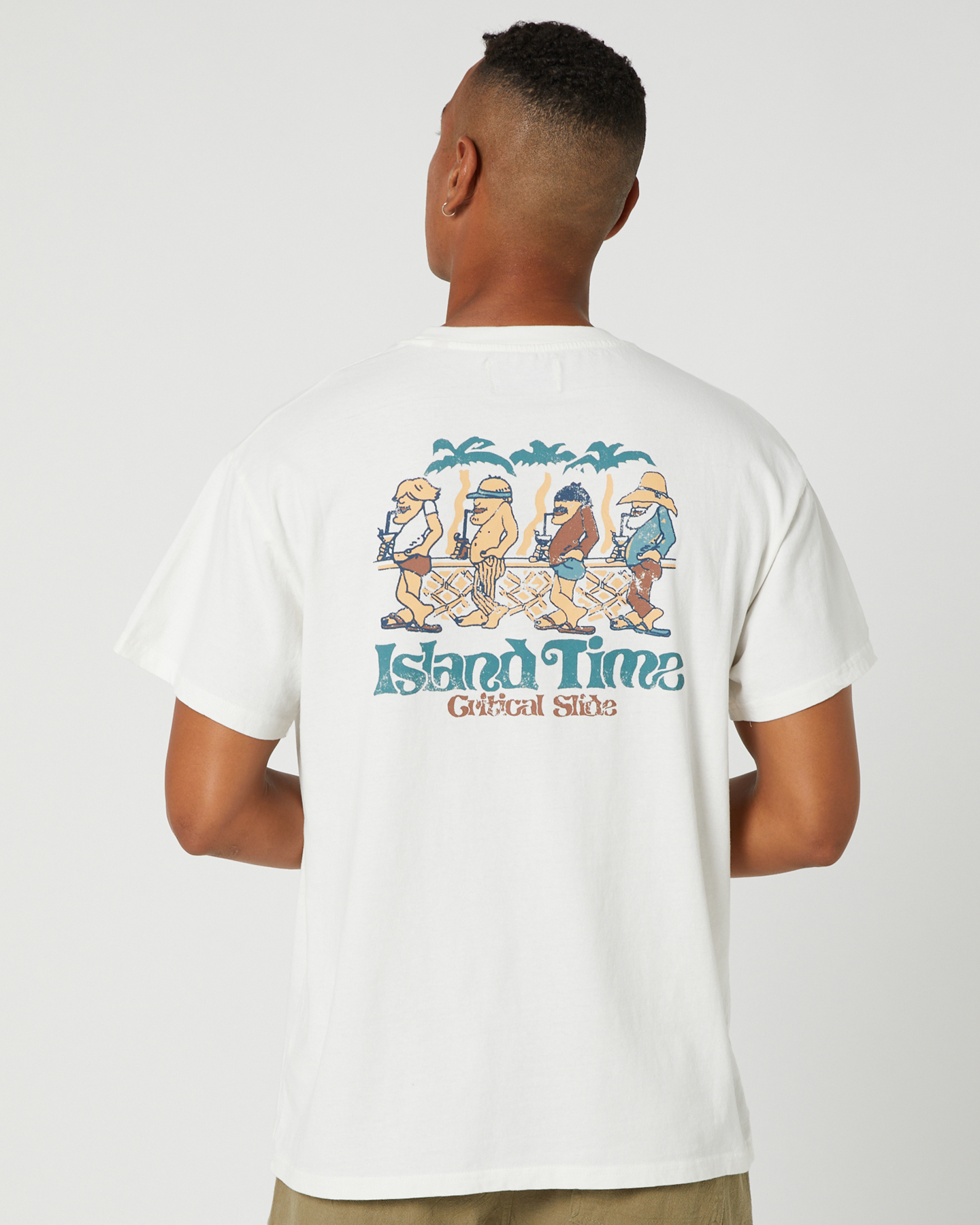 The Critical Slide Society Island Time Mens Ss Tee - Vintage White